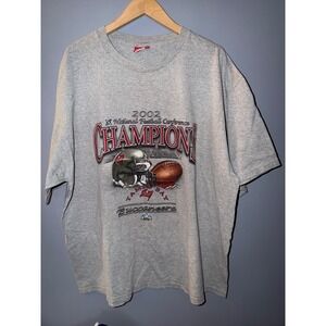 Tampa Bay Buccaneers 2002 NFC Champions Football T Shirt Gray NFL Size XL